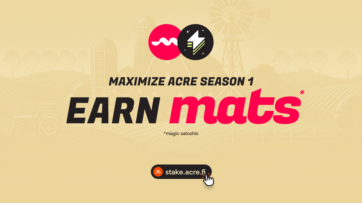 Maximize Acre Season 1:        Earn mats