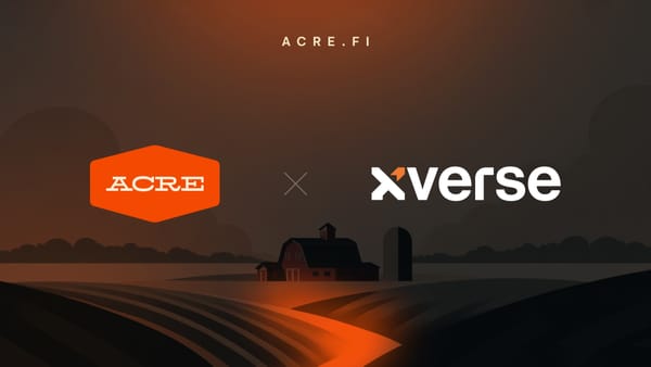 Xverse and Acre: A renaissance in the Bitcoin rewards ecosystem.